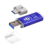 فلش مموری 32 گیگابایت کوئین تک مدل QUICK USB3.1 CPLUS، دارای رابط‌های USB Type-C و USB 3.0، ضد خش، اثر انگشت و لک، مقاوم در برابر آب، ضربه، شوک و لرزش، گرد و غبار، به همراه مبدل USB-C