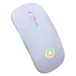 ماوس بی‌سیم مدل A2RGB با حسگر اپتیکال، دارای 4 کلید، دارای نورپردازی RGB و کلیک بی‌صدا، رابط دانگل USB، باتری لیتیوم-پلیمری، دقت 1600 DPI، فرکانس 2.4 گیگاهرتز